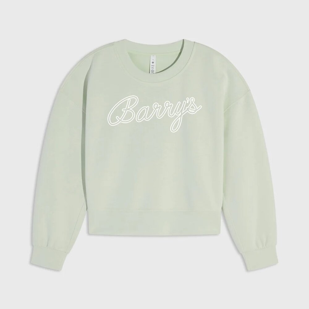 LULULEMON x Barry's KOHLRABI GREEN PERFECTLY OVERSIZED CROPPED CREW